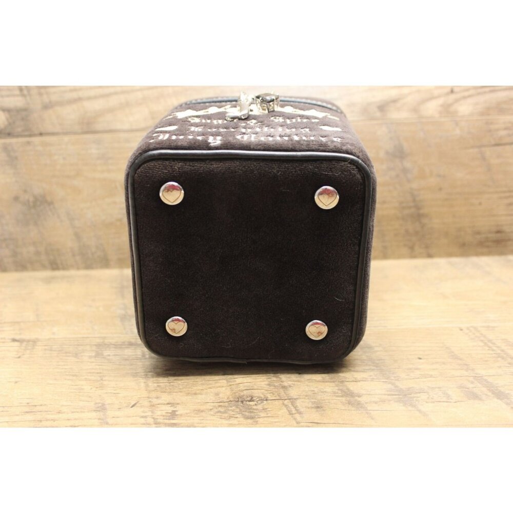 JUICY COUTURE Sugar & Spice Velour Train Case Y2K Embroidered Makeup Bag - Picture 5 of 16